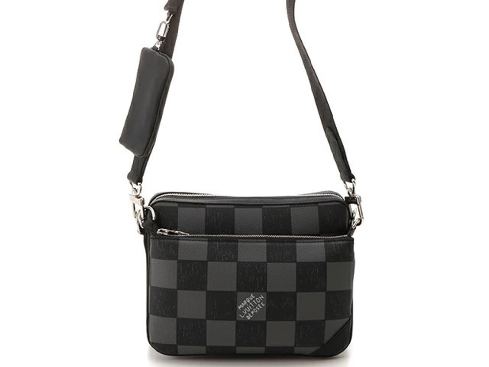 LOUIS VUITTON LV Fall Trio Messenger Damier Black Gray
